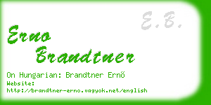 erno brandtner business card