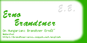 erno brandtner business card